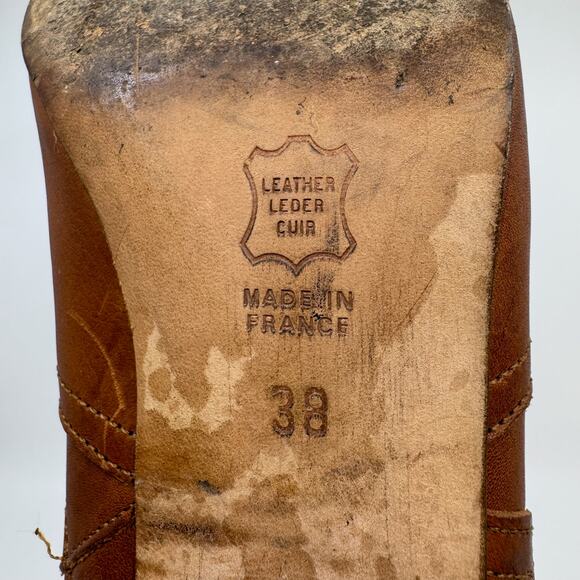 ISABEL MARANT 'Dicker' Cognac Leather Western Ankle Boots - Picture 11 of 11